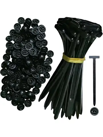 Nylon Universal Cable Tie Buckle-Heavy Duty Zip Ties Holder with Pin & Button Design Plastic Cable Ties Tool Fasteners Car Body