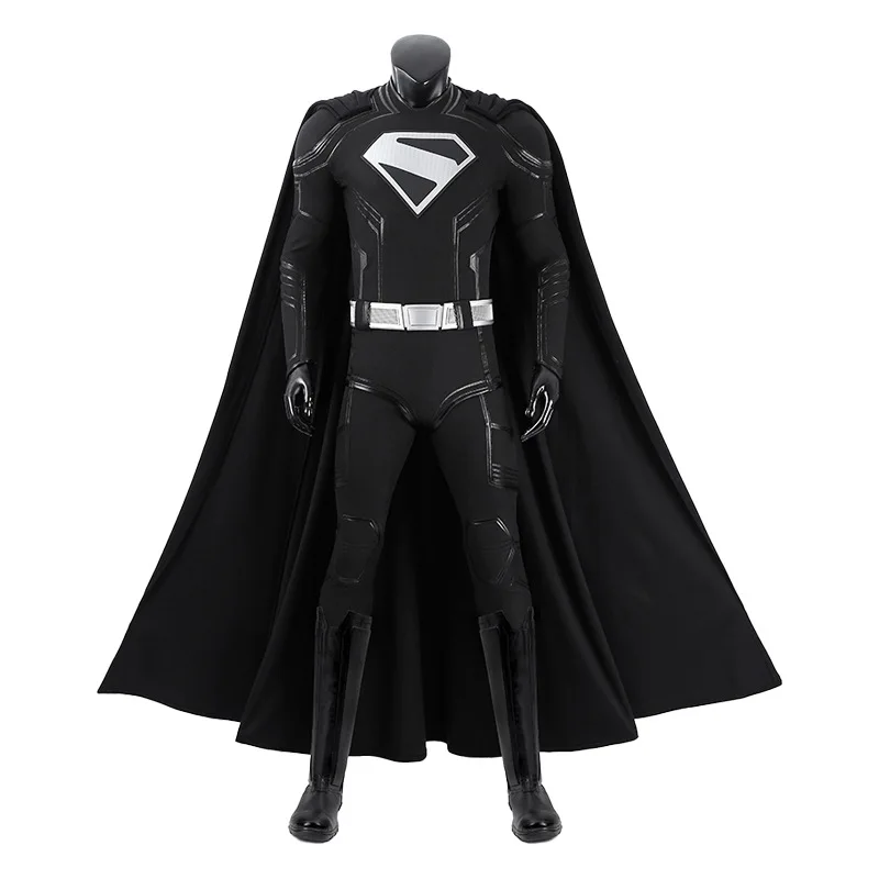 

Heroinheritance Cosplay Black Herotight-fitting Suit Costume Cape Halloween Stage Performance Costume 5