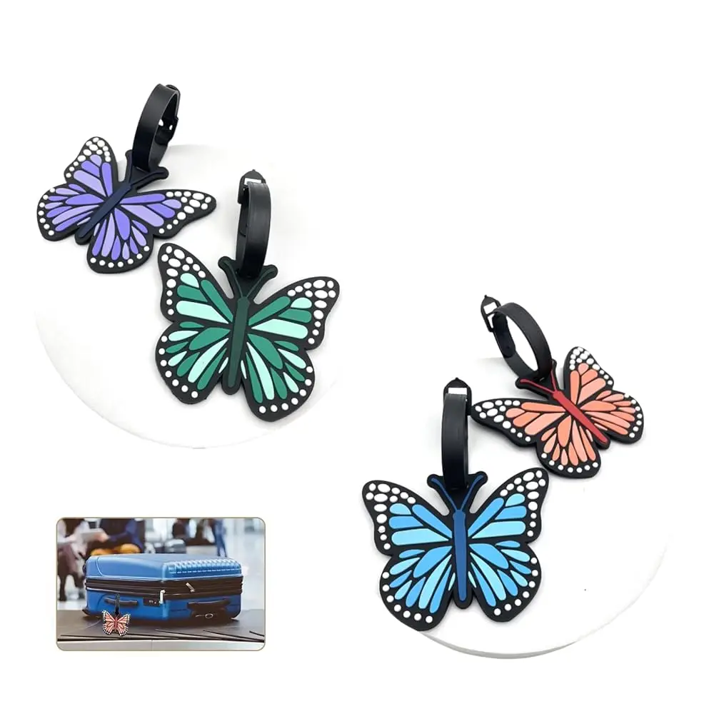 

Free Shipping4 PCS Personalized Luggage Tag for Suitcases, Animal Customized Silicone Tags, Identificador de Maletas de Viaje