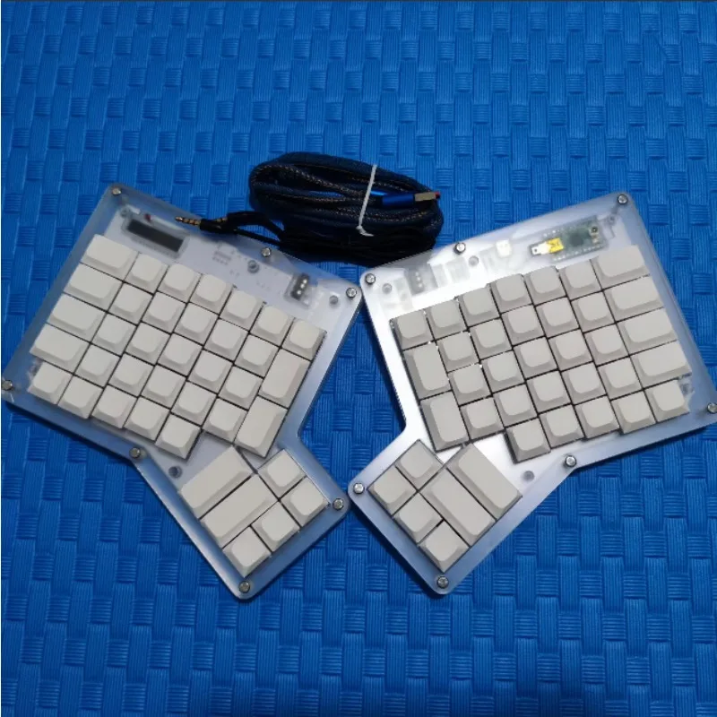 Ergodox Split Keyboard Kit Wired Hot Swap 3D Printing/Acrylic Customized Ergonomic Mechanical Keyboard Kit Gaming Accessories