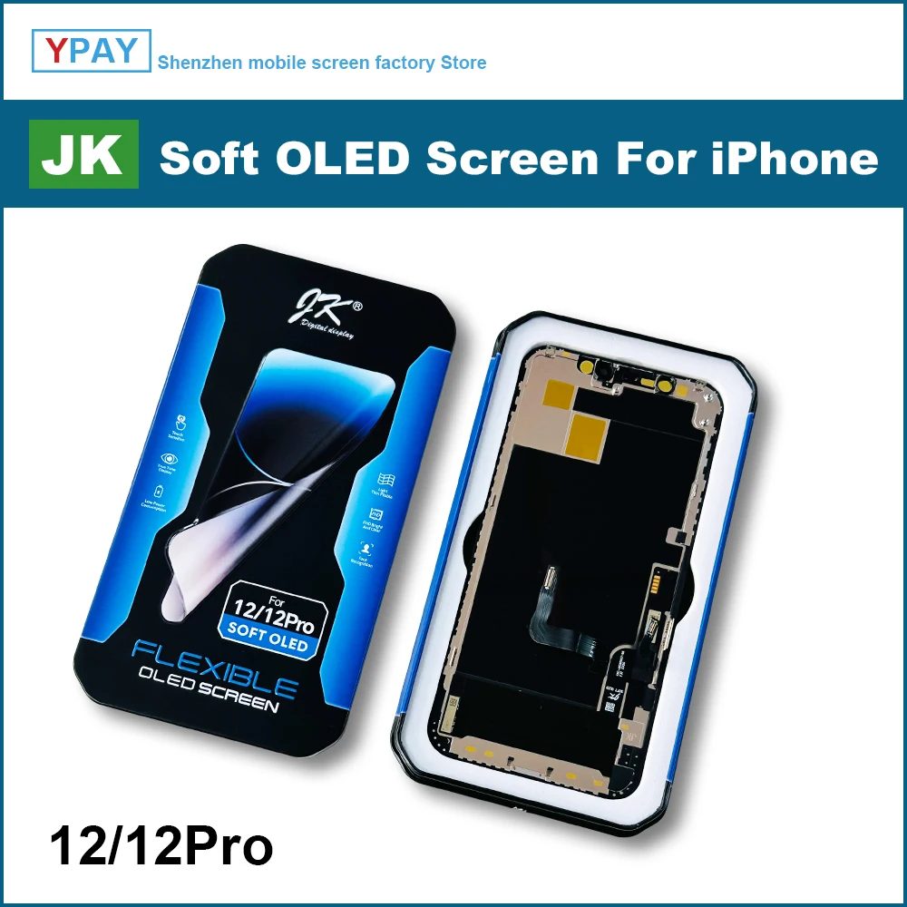 Soft JK OLED Screen For iPhone XsMax 11ProMax 12 13 LCD Display Touch Screen Digitizer Assembly No Dead Pixel Replacement Parts