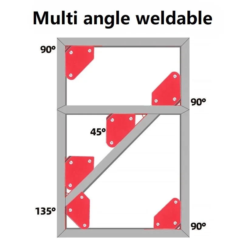 6pcs/set Welding Magnet Fixer Multi-angle Magnetic Welding Positioner Power Soldering Locator Tools Welding Accessories