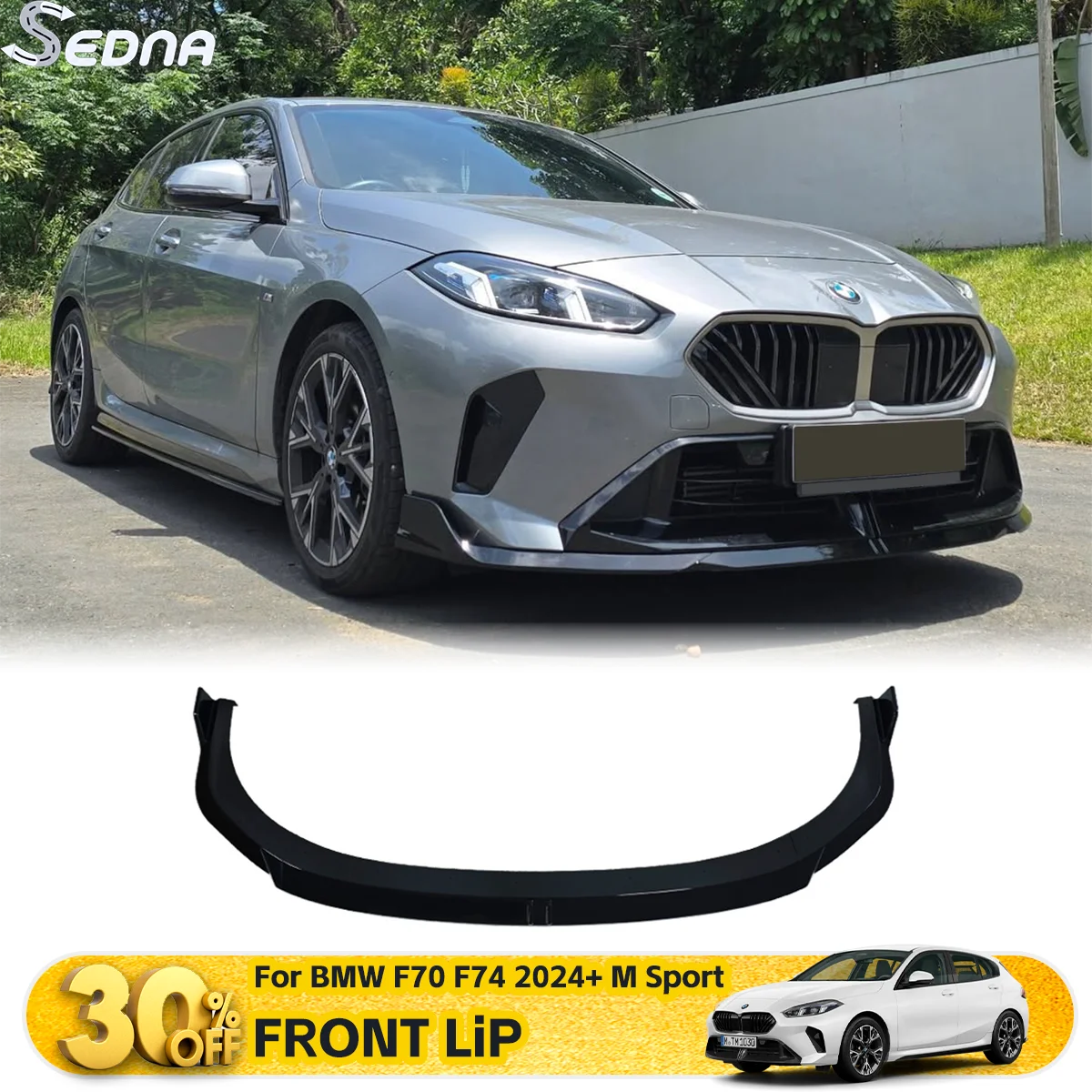 Pelle de séparation de lèvre de pare-chocs avant, pour BMW série 1 F70 série 2 F74 M Sport 2024 + becquet de menton de voiture, Kits de carrosserie de réglage, accessoires