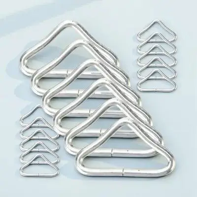 

30Pcs Replaceable Trampoline Rings Professional Buckle Parts Metal Triangle Hook Spring Pull Waist Drum Bow Accessory Portable