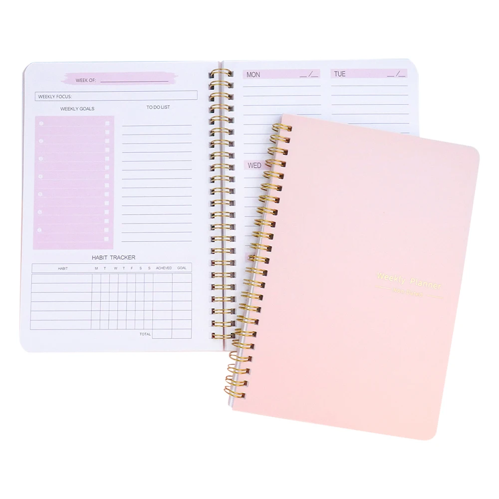 2023 Weekly Planner A5 Spiral Binder Notebook 52 Weeks Agenda Schedule organizer diary Journal Stationery Office School Supplies