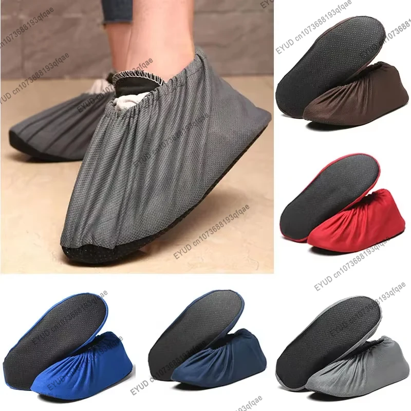 Washable Shoe Covers Reusable Mesh Cloth Breathable Shoe Cover Household Wear-resistant Thickened Shoes Cover Non-slip Protector