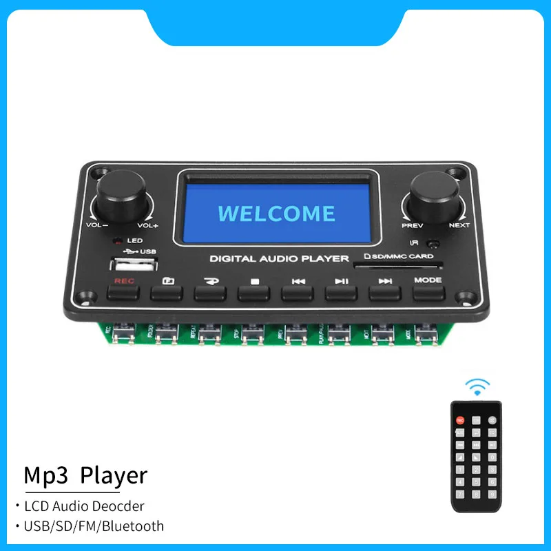 MP3 LCD Player Bord Blutooth Digital Audio Player USB SD BT Musik Decoder Modul TDM157 Für Verstärker