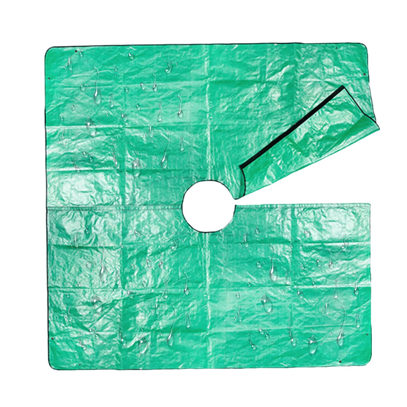 Tarp for Gardening 39.37x39.37inch with 7.9 Inch Center Hole and Four Corner Buckles for Easy Fixing Around Shrubs and Trees