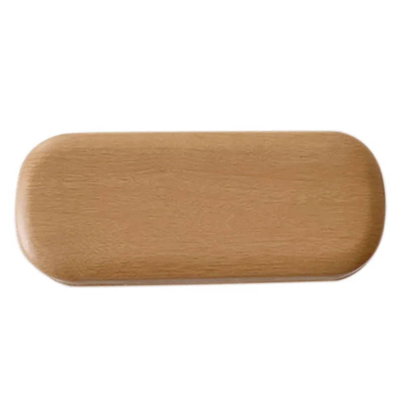 Portable Glasses Case Hard Wooden Grain Spectacle Frame Box Reading Glasses Sunglasses Holder Storage Case-Light Wood