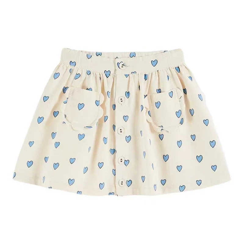 OUYANG & IVAN الأطفال Sets25 الربيع/الصيف EM محبوك سترة فتاة سروال قصير تنورة الدنيم الكرز الحمالات فستان #4