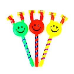 10PCS Noisemakers Smiley Blowing Dragon Whistles Kids Birthday Party Gifts Kindergarten Giveaway Toy Carnival Party Favors 22CM