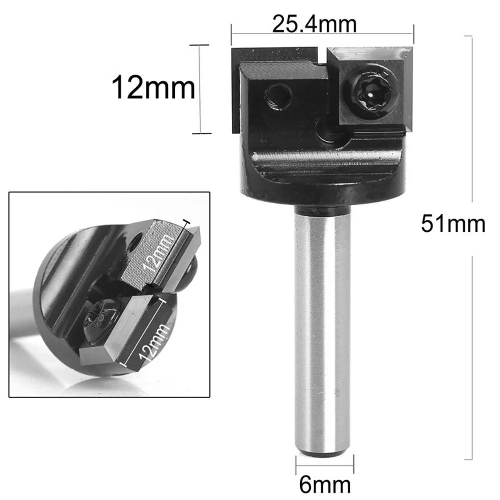 and Reliable Insert Carbide CNC Spoilboard Surfacing Router Bit 6mm 6 35mm 8mm Shank Suitable for both CNC and handheld routers