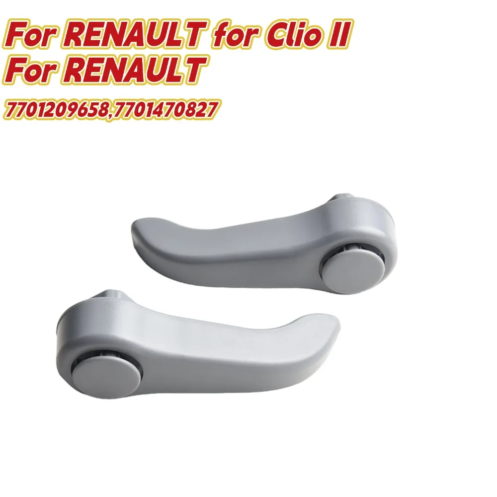 2PCS Front Seat Adjustment Handles For Clio 2 For Twingo 1 7701209658 7701470827 Grey Right + Left Seat Adjustment Handle