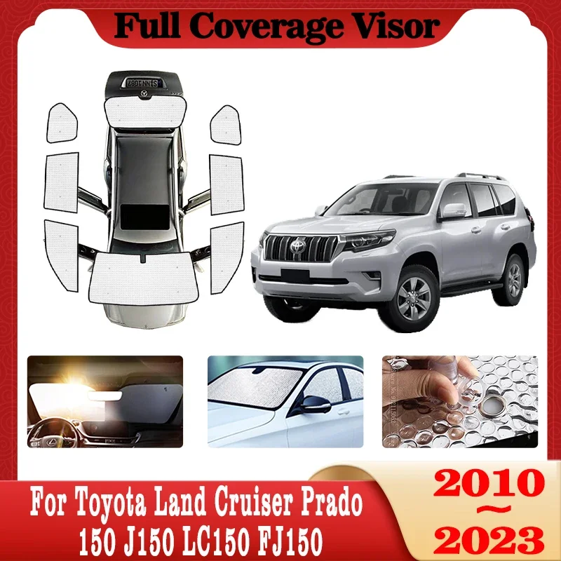 

For Toyota Land Cruiser Prado 150 J150 LC150 2010~2023 Full Car Coverage Sunshades Cover Windshield Visor Window Car Accessories