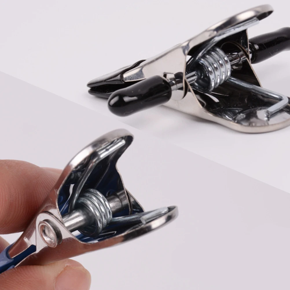 

10 Pcs Non slip Clothes Clips Windproof Pins Blue Multifunctional Metal Rust Resistant Smooth Ideal Clamping