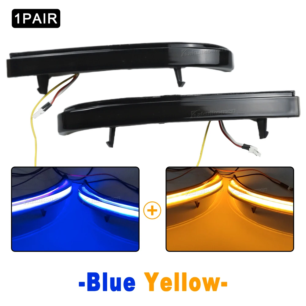 2X ل Lada Priora 2170 ل Lada 2110-2112 سيارة الجانب مصباح ليد للمرآة LED ديناميكية بدوره مصباح إشارة الوامض مؤشر المتعري