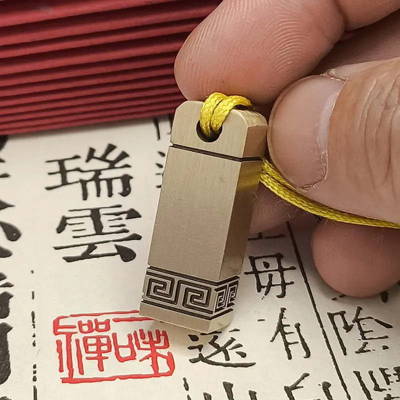 真鍮製カスタムネーム印鑑、書道絵画学生用、正方形キーホルダー、書道試験、企業ロゴ、記念品