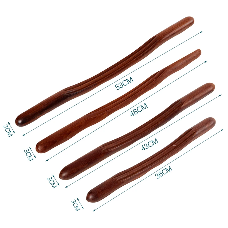 1PC Massage Guasha Scraping Stick Tools Back Shoulder Neck Waist Leg Massager Tools Natural Wood Fast Gua Sha