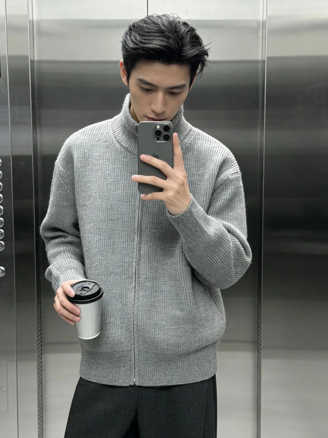 

Мужская вязаная кофта-кардиган на молнии, легкая, мягкая, свободного кроя, для весны и осени, повседневная, удобная