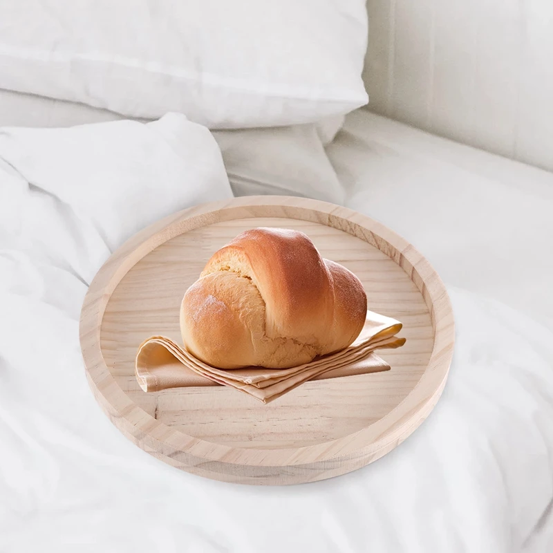 ABXF-소파 팔 클립 테이블, 천연 나무 소파 팔걸이 클립 온 트레이 테이블 소파 소파 팔걸이 주최자, 라운드