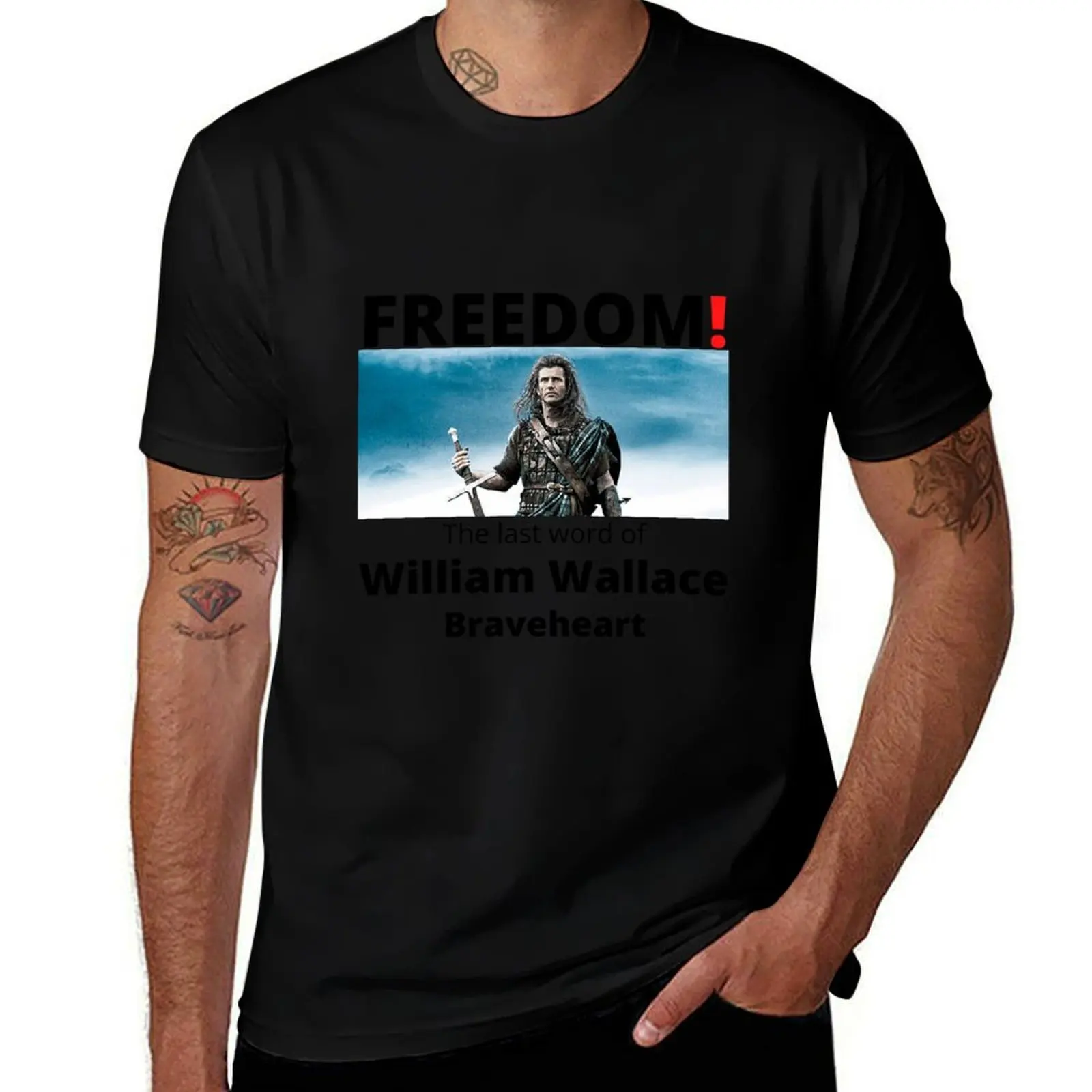FREEDOM!, the last word of William Wallace T-Shirt Plus Size All Match Tee Shirt T-Shirt