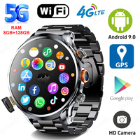 5G/4G Smart Watch 1.95 inch AMOLED 1100mah Battery 8GB+128GB RAM 500W Camera GPS WIFI Google APP Download Smartwatch Android 9.0