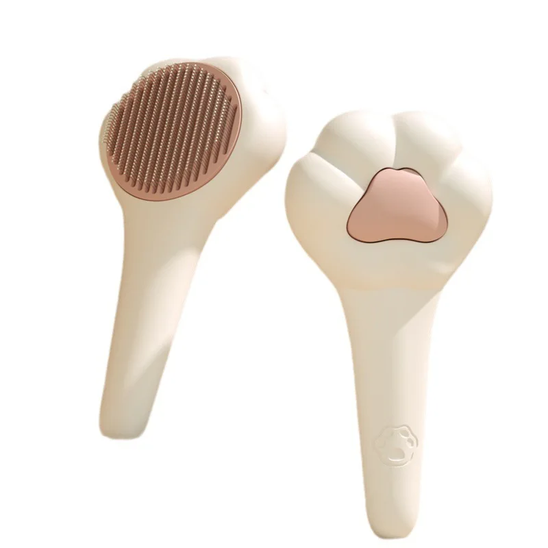 Pet Grooming Brush Deshedding, Self Cleaning Slicker Comb Massage Tool for Cats Dogs Hair Removal