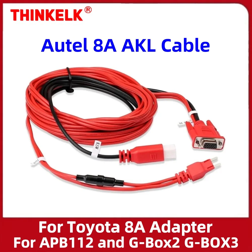 Autel 8A AKL Cable For Toyota Non-Smart Key All Keys Lost Adapter Work with G-Box2 G-BOX3 and APB112 Car Diagnostic Cables