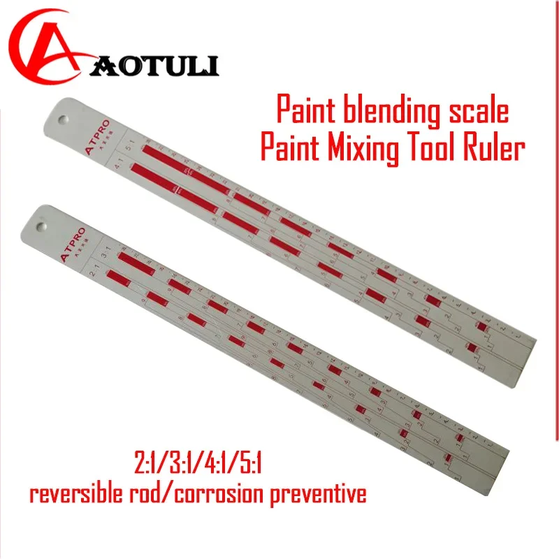 Paint blending scale Aluminum Paint Stick Car Paint Proportional Measuring Scale Solvent Resistant Painting Mixing Tool Ruler