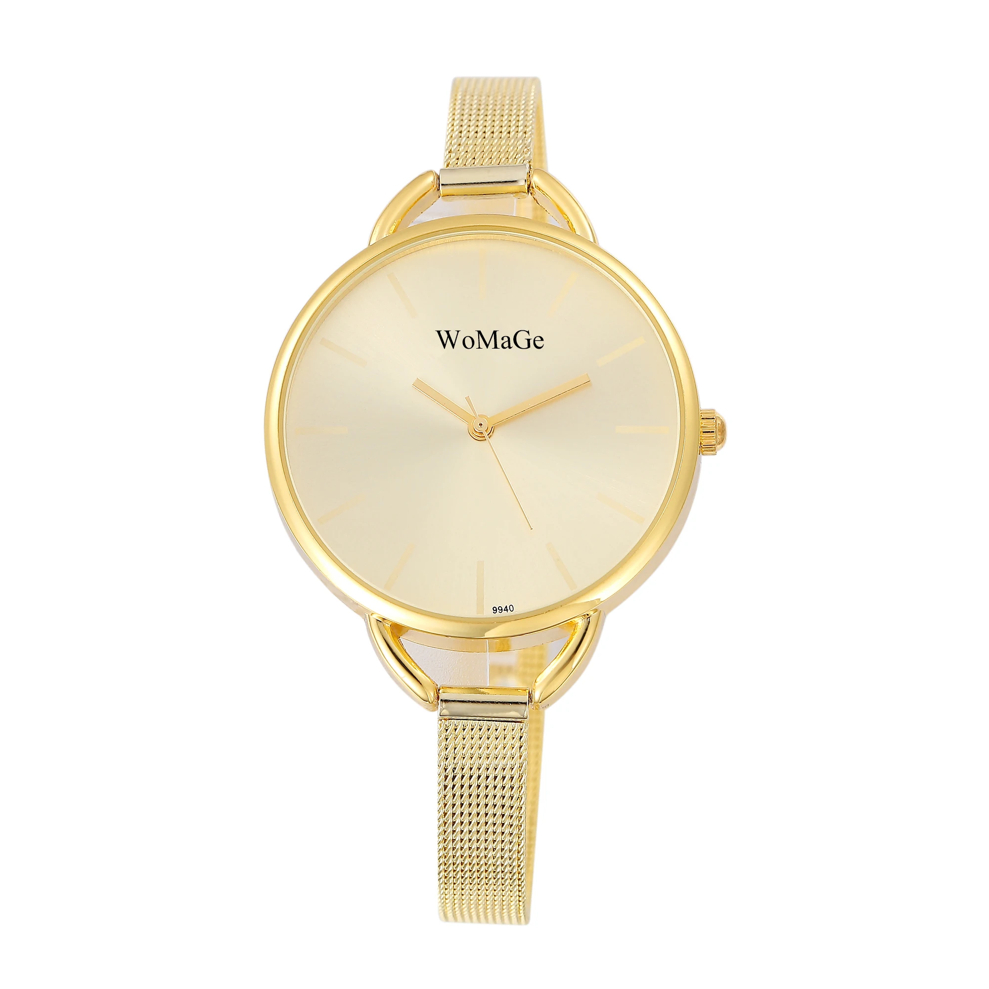 Luxury Fashion Gold Silver Watches Women Dress Quartz Wristwatches Ladies Stainless Steel Bracelet Wristwatch Female Clock