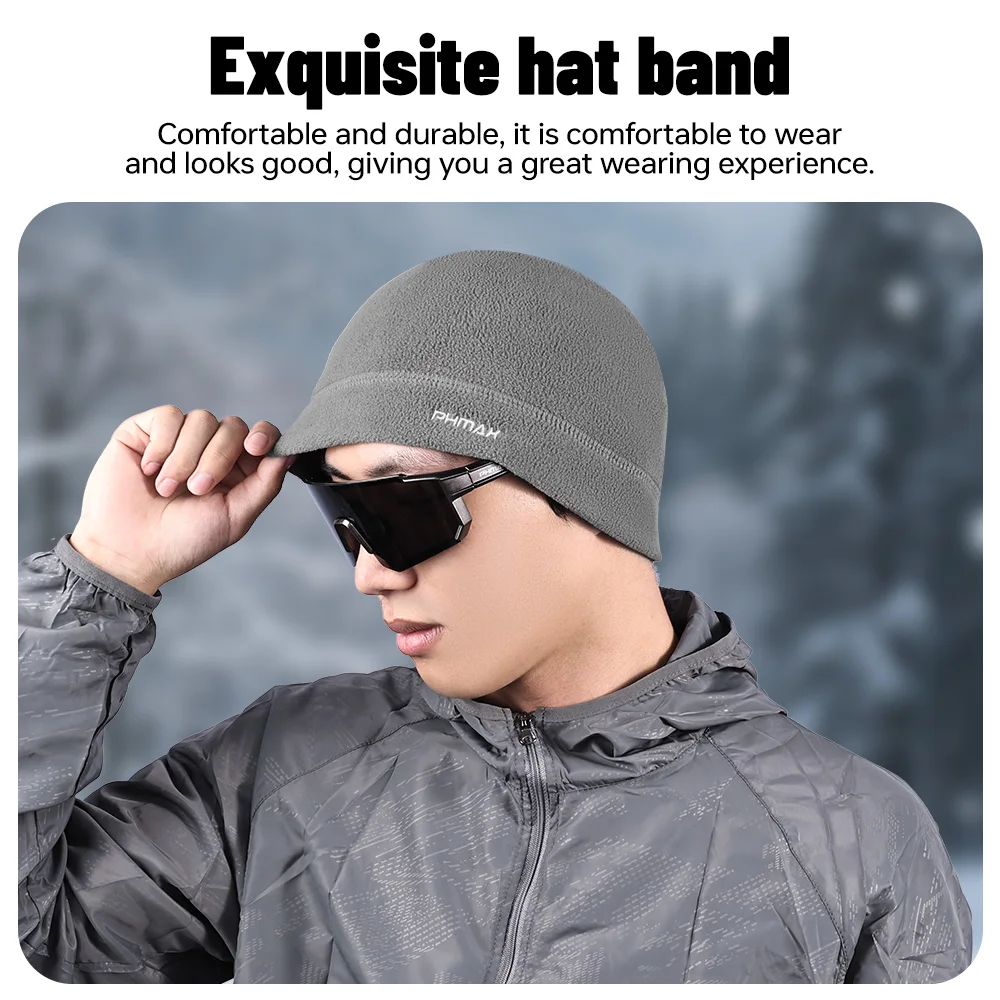 PHMAX Fleece Winter Hat Cycling Warmer Running hat Hunting men's caps MBT Bicycle Windproof Outdoor Hiking Balaclava Unisex hat