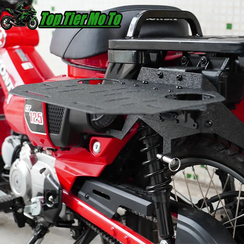 Fit For HONDA CT125 Trail 125 Hunter Cub Foldable luggage rear rack compatible with (For spare fuel tank and storage of items)