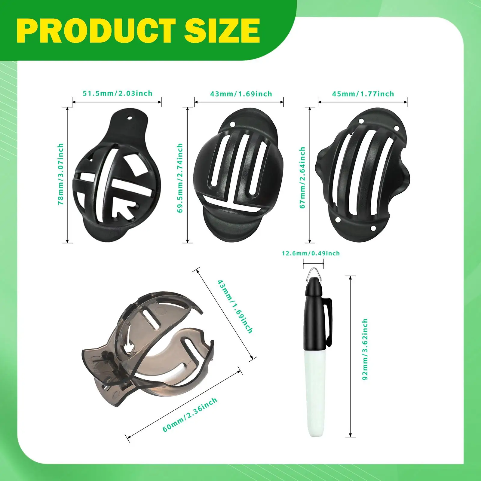 Golf Essentials Accessories Kit Golf Ball Line Marker Three Line Drawer with Pens for Golfers Practice