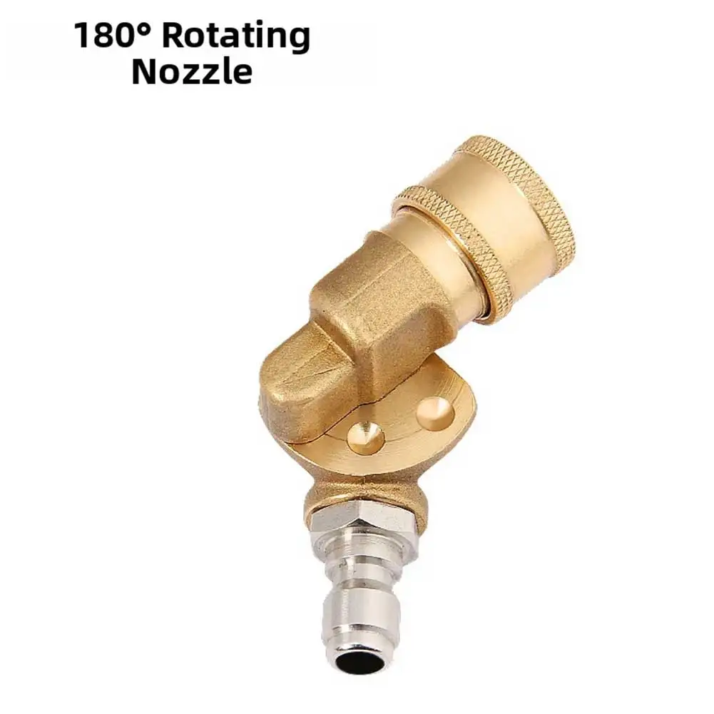 Swivel Coupling for Pressure Washer 4500 PSI with 5 Spray Nozzle Tips 0 15 25 40 Degree and Soap 1/4 Inch Female Quick Connect