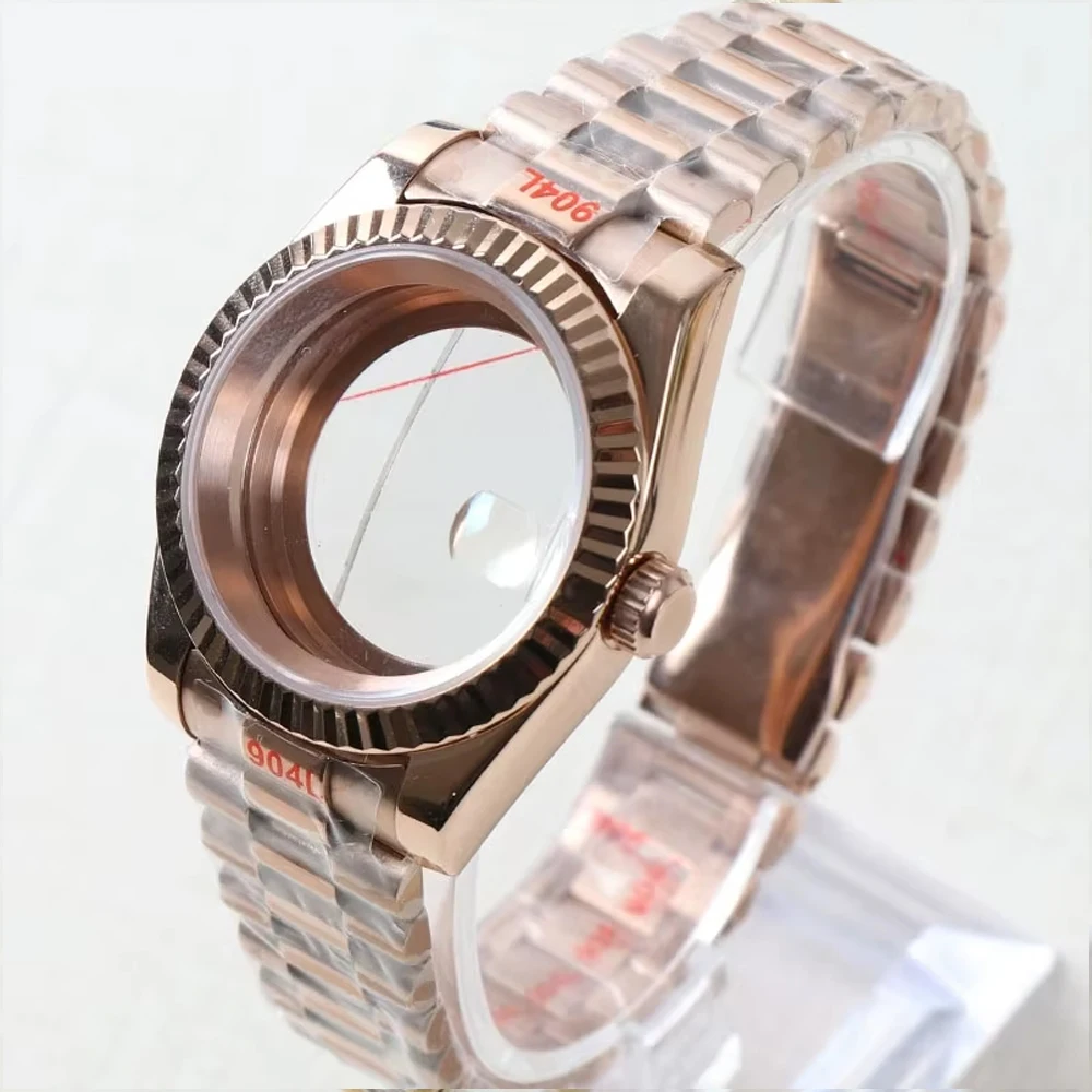 40mm high-end watch accessory men\'s case 8285/8215 suitable for 31mm dial with sapphire mirror suitable for 8285 movement