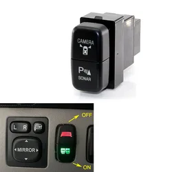 1PC Car Dual Key Switch LED Fan Spotlight Fog Lights Headlight Switch Button Use For Mitsubishi LancerEX ASX Pajero V73 V93 V97