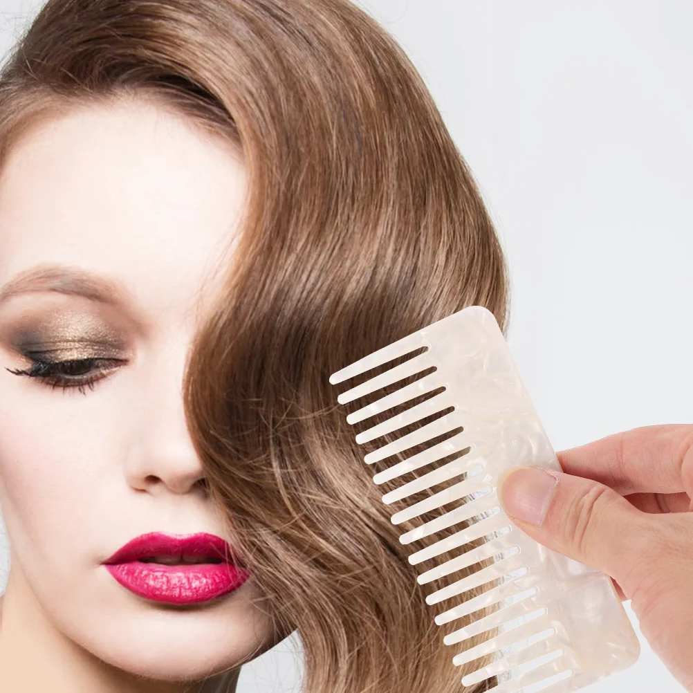 

2Pcs Anti-Static Hair Combs Acetate Durable Comb Set Detangler for Curly and Wet Hair Styling Comb Tooth Combs for Women