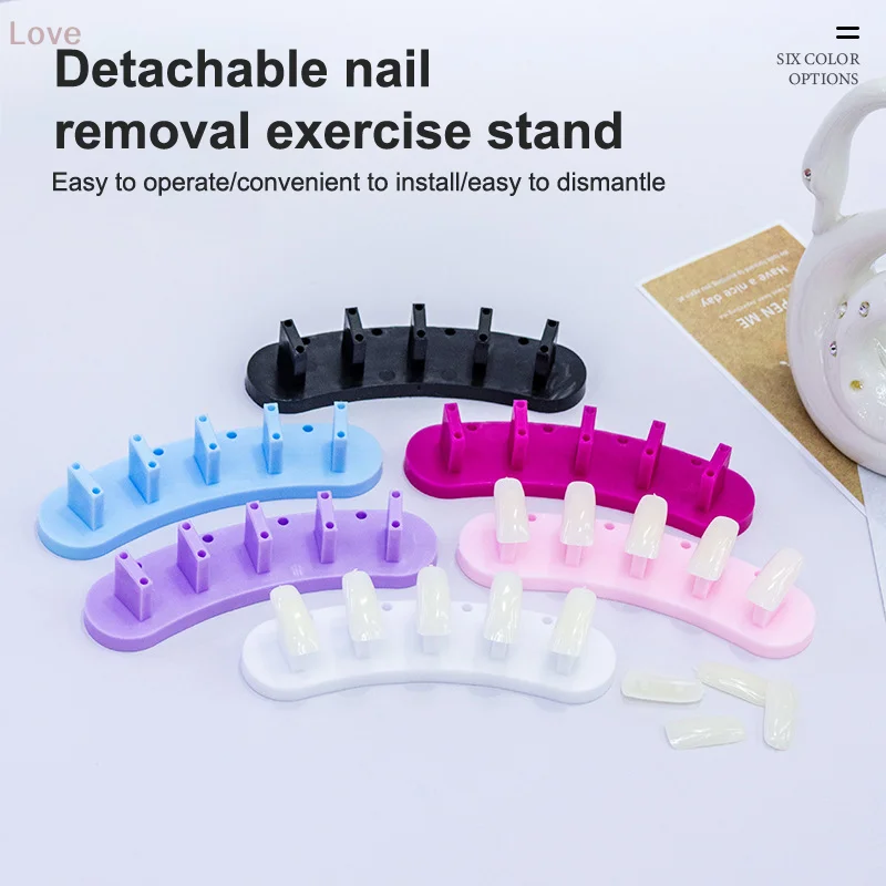 [L & P] 3 قطعة مجموعة أظافر صناعية نصائح فنية ممارسة عرض موقف أداة و 10 قطعة أظافر صناعية نصائح مانيكير مسمار أداة فنية مجموعة