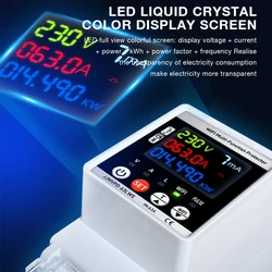 Medidor de potencia WiFi con pantalla a color y protección