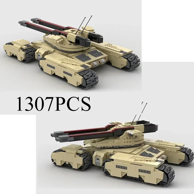 

Модель военного автомобиля Moc, строительные кирпичи, GDI Mammoth MK-3, технология танка, модульные блоки, подарки, рождественские игрушки, наборы «сделай сам», сборка