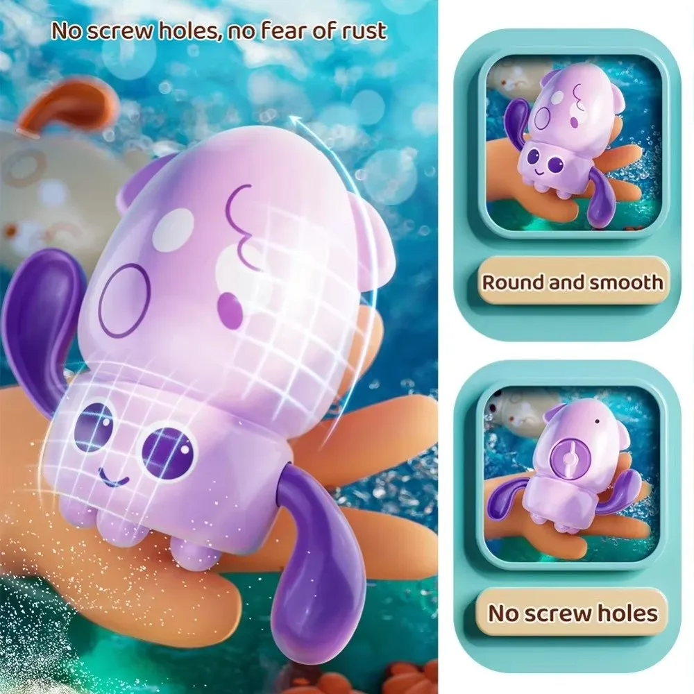 Sensory Development Easy-Wind Bath Toys Water Play Squid Toy Swimming Octopus Pool Floating Toys Bath Time