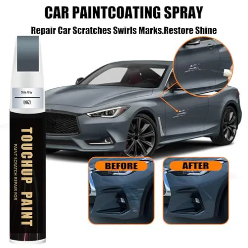 Car Touch Up Paint(Slate Gray(KBZ)) for INFINITI Car Paint Scratch Repair Kit, Quick & Easy Solution to Repair