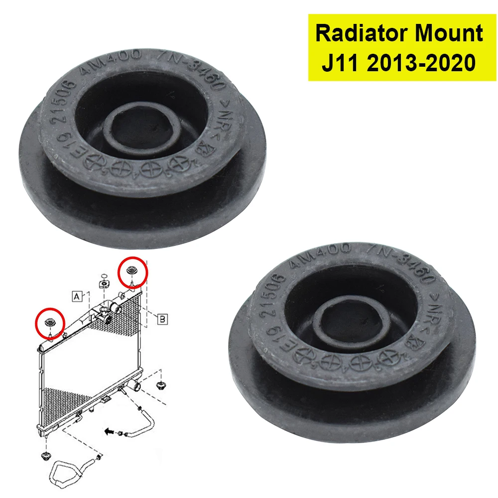 APKTNKA Pair Mount Rubber Radiator Bushing Mounting Bracket NSB-048 21506-4M400 For Nissan X-Trail T30 T31 T32 Rogue S35