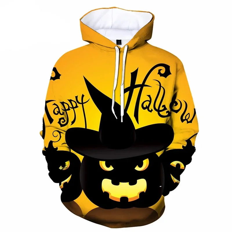 

3D Printed Halloween Hoodie Unisex Hoodie Harajuku Fashion Long Sleeve Hoodie Trick Treat Streetwear Personalized Clothing