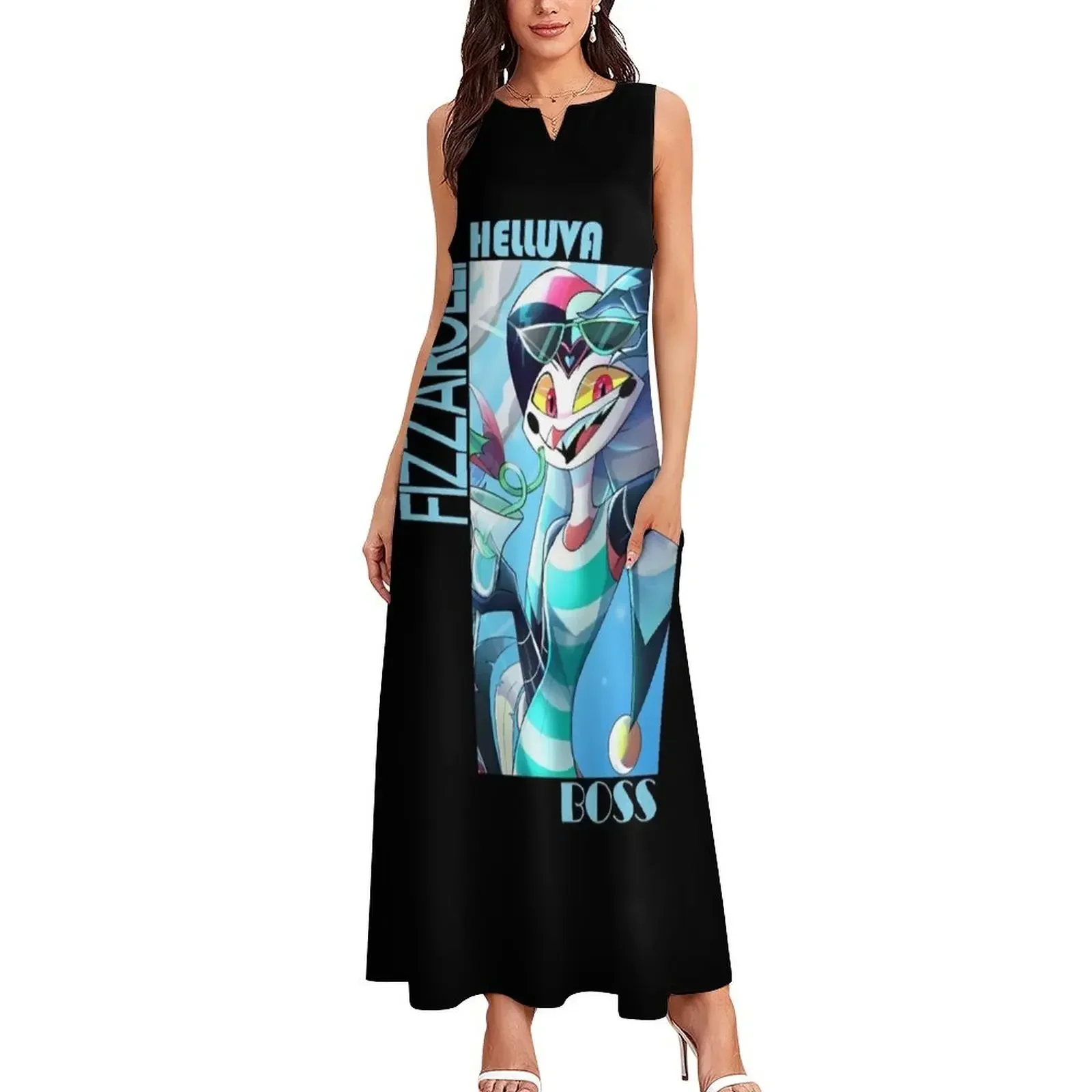 فستان طويل من Fizzarolli Helluva Boss فساتين أنيقة للنساء فستان حفلات أنيق للنساء 2025 فستان نسائي فساتين كاجوال #2