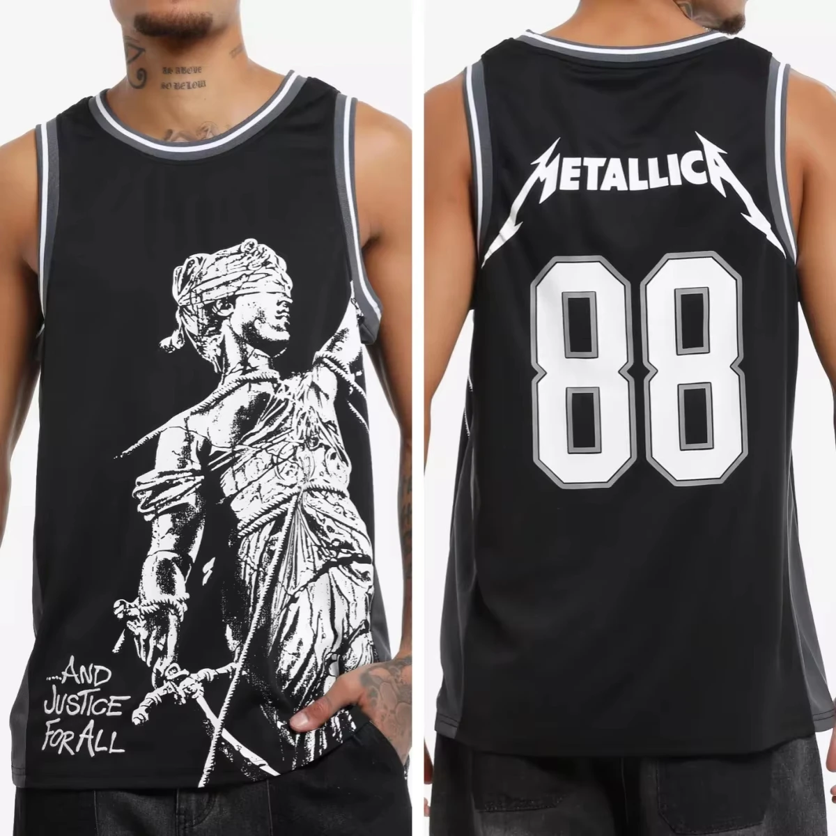 2026 Metallica M72 World Tour Unisex Basketball Jersey Vest, Men and Women Quick-dry Breathable Sleeveless Streetwear T-Shirt