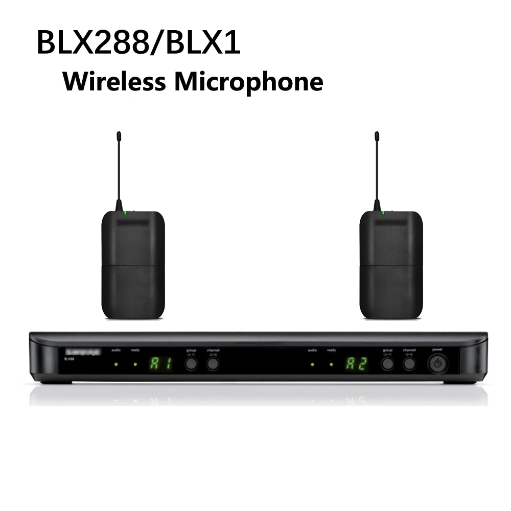 High Quality BLX288 BLX188 Dual Channel Wireless Microphone Dual clip headset Wireless Microphone Digital Vocal System BLX288