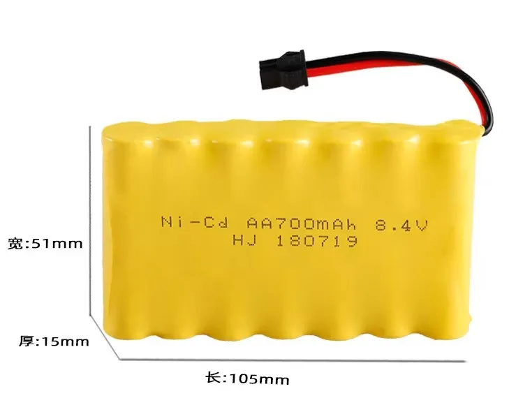 8.4V 700mAh NI-CD AA Oplaadbare Batterij voor RC speelgoed Auto Tanks Treinen Robot Boot Gun gereedschap onderdelen AA batterij