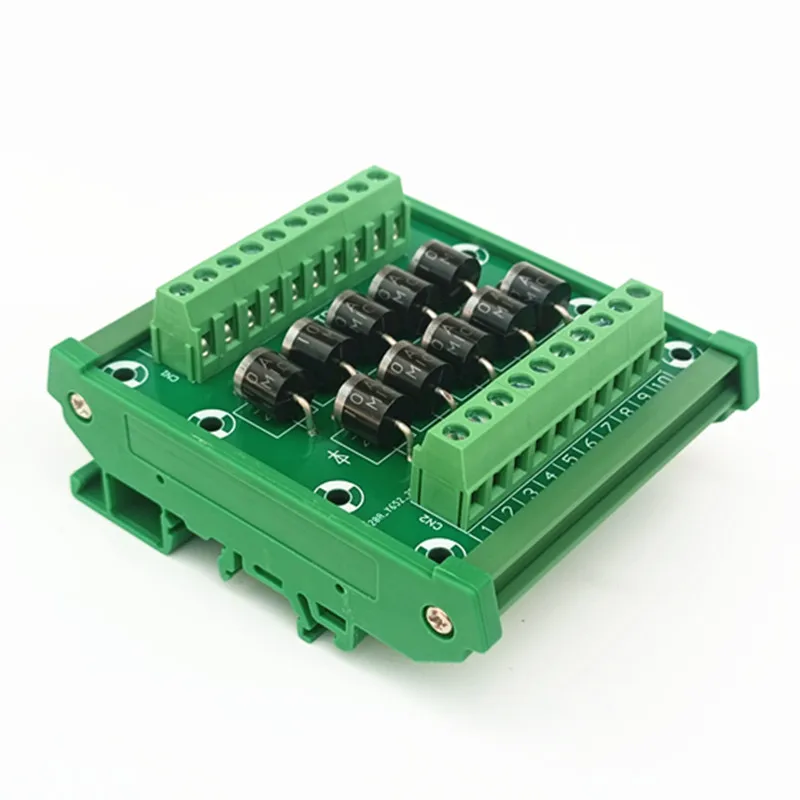 DIN Rail Mount Diode Protection Module 10A10 10A/1000V Diode Terminal Circuit Board.