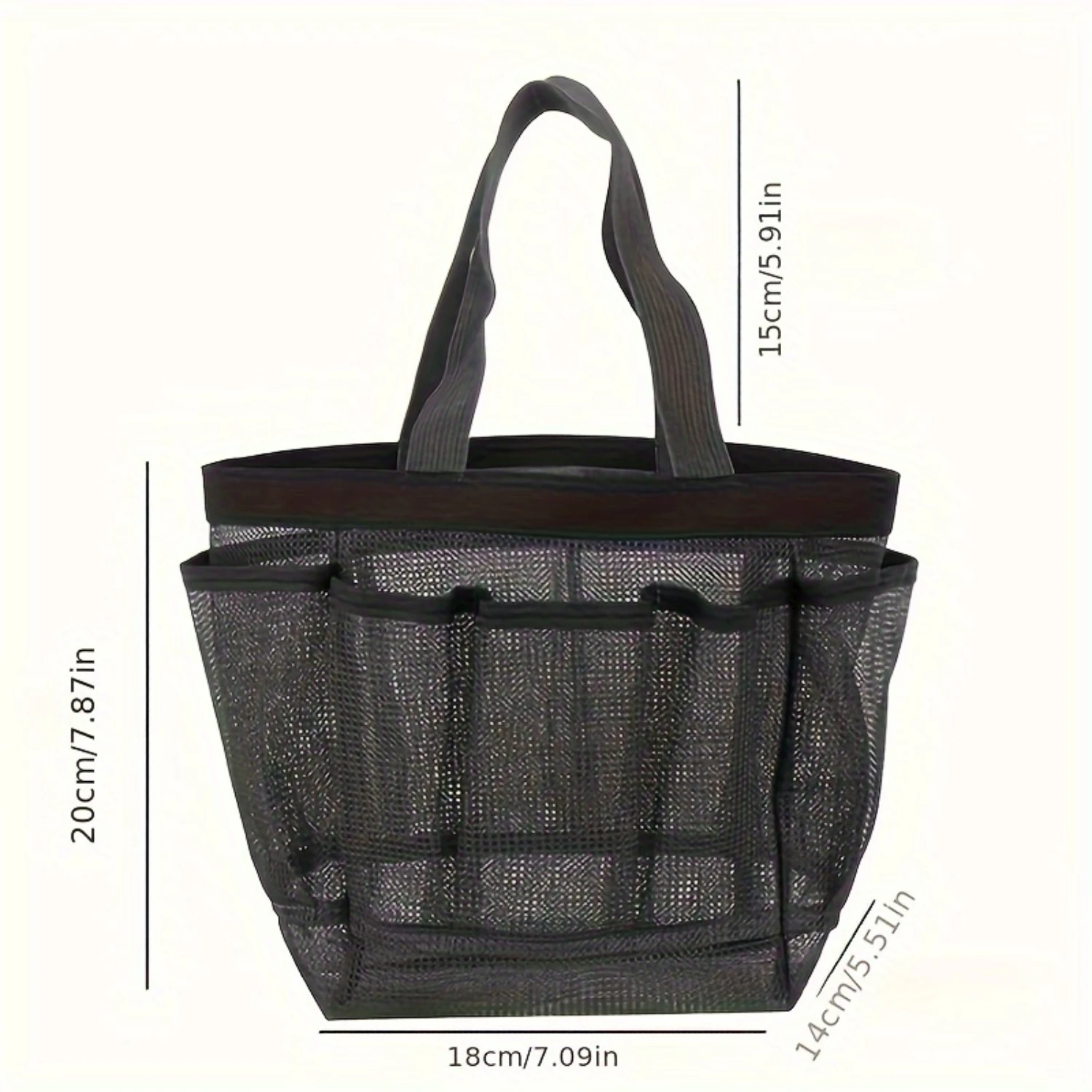 Quick Dry Mesh Shower Caddy Organizer, Large Capacity Portable Toiletry and Makeup Bag for Women, Eco-Friendly Polyester Travel